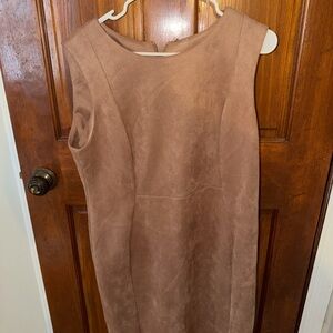 Calvin Klein Tan Sleeveless Midi Dress